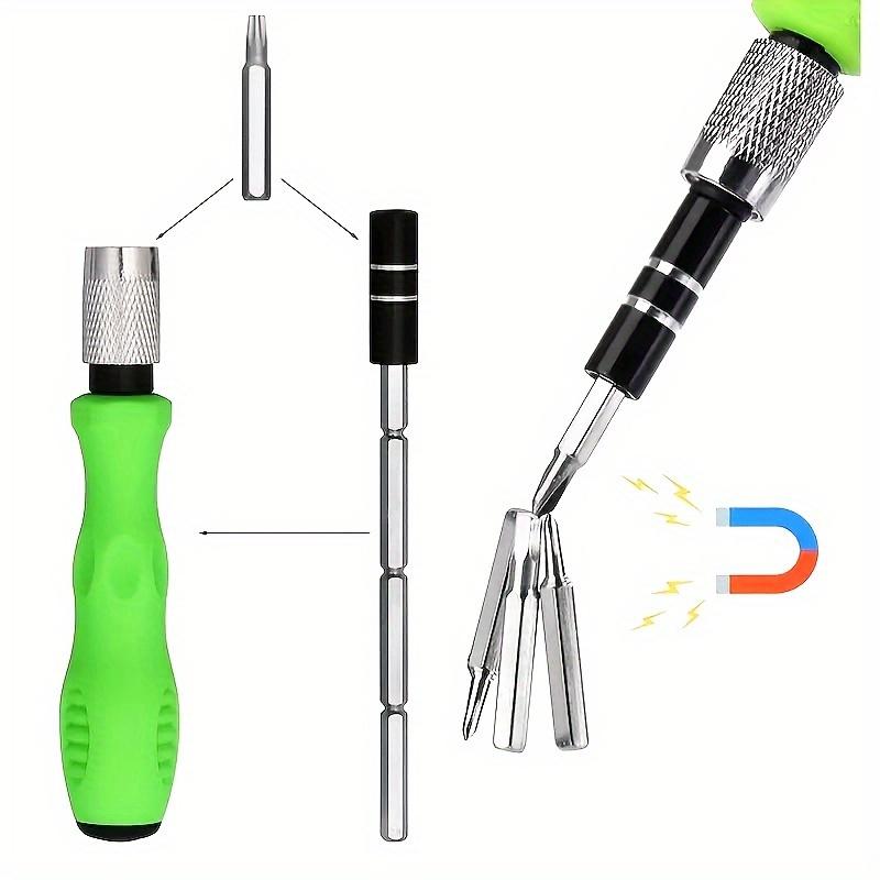 32-in-1 Precision Screwdriver Set with Magnetic Bits  Ergonomic Green Handle, Multi-Functional Repair Kit for Electronics, Glasses, Jewelry & More, Includes 32 Bits & Organizer Case, Electronics Repair Kit|Ergonomic Design|Durable Handle, S