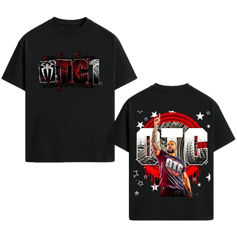 Roman Reigns OTC T-Shirt, Roman Reign Smackdown Wrestling Tee, Cotton, Sports Shirt, WWE, Workout Tshirt, Unisex, Graphic, Fitted - Menswear, Top