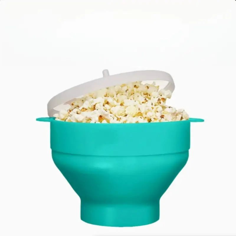 Silicone Popcorn  Microwave Popcorn Maker Bowl, Silicone Popcorn Maker Bowl for Microwave ，Collapsible BPA-Free Reusable Popcorn Bowl for Kitchen Gadgets Home & Kitchen