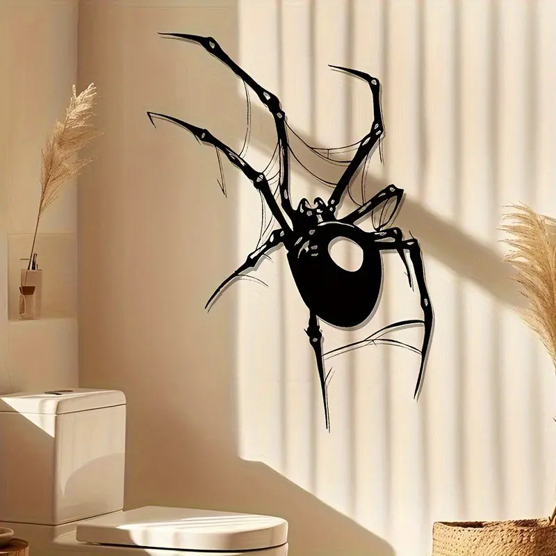Halloween Horror Large Spider Wall Sticker, Self-Adhesive Removable PVC Wallpaper, Decorative Art for Living Room, Entryway, Bedroom, Wall Decals