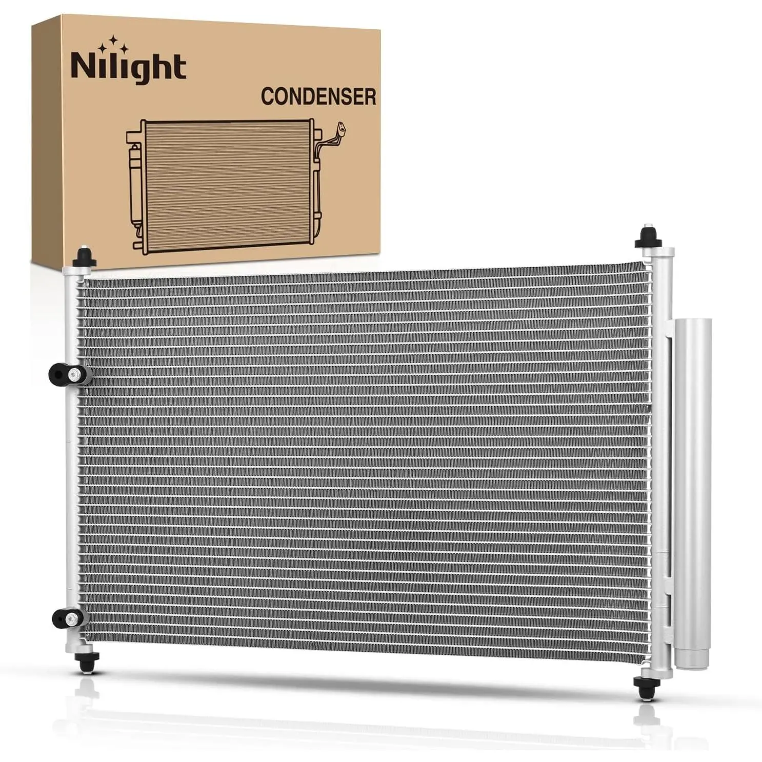 Nlilght AC Condenser Compatible with Toyota Corolla 2009-2019 Pontiac Vibe 2009-2010 Scion xB 2008-2015 Air Conditioning A/C Condenser with Receiver Drier Replace# 3686, 7013686, SC3030105, 8845002330