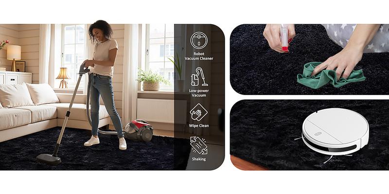 AAFKK Area Rugs For Living Room, Ultra Soft Large Shag Living Room Rug Fluffy Rug Carpet For Bedroom, Plush Modern Floor Rug For Kids Room Fuzzy Rug For Home Decor Aesthetic, Tie-dye Black Grey