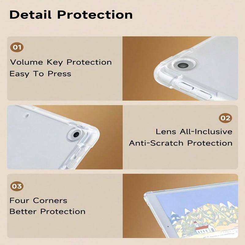 Personalized Collage Pattern Tri-Fold Flip Case with Pen Slot & Stand, Shockproof Lightweight Premium Protection Smart Cover for iPad 10/11th Gen/10.2"/Pro 11" & Galaxy Tab S9 FE+ 12.4" Series