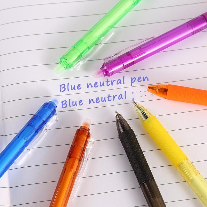 12 Colors Erasable Neutral Pen, 1/4 Sets 0.7mm Erasable Color Pen, Smooth Writing Pen for Homework Painting Diary Teachers Students Offices