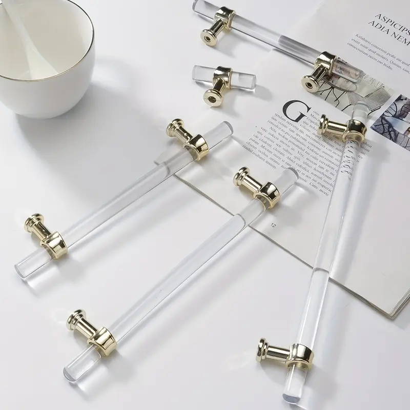 10 acrylic handles, wardrobe door handles, drawer handles, cabinet handles, shoe cabinet handles, furniture handles, door handles, modern minimalist style, screws