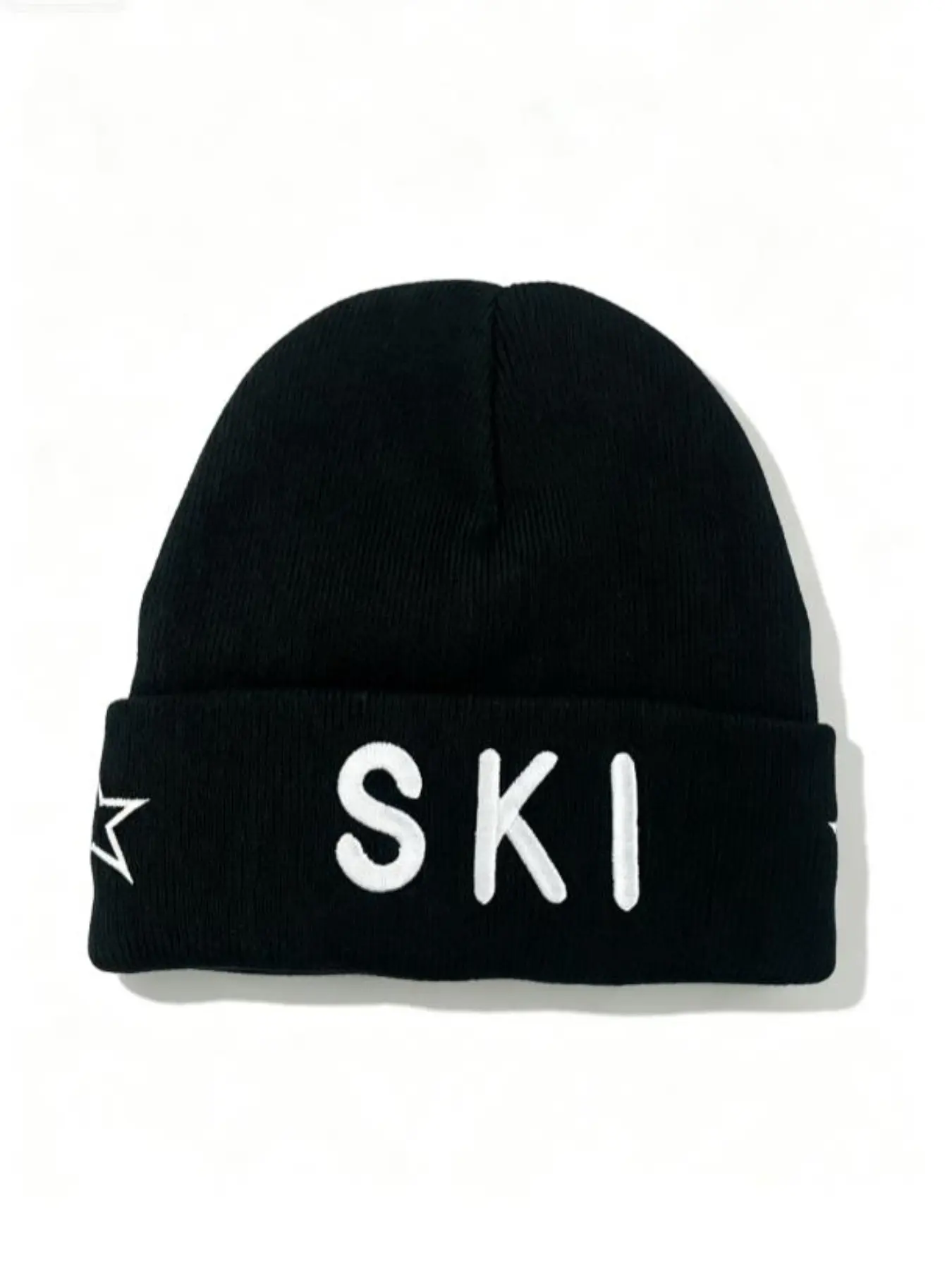 American Street Graffiti Knit Beanie, Colorblock Fitted Hat, Geometric Pattern, Unisex, All Seasons, Stretch Fit, Streetwear Headwear