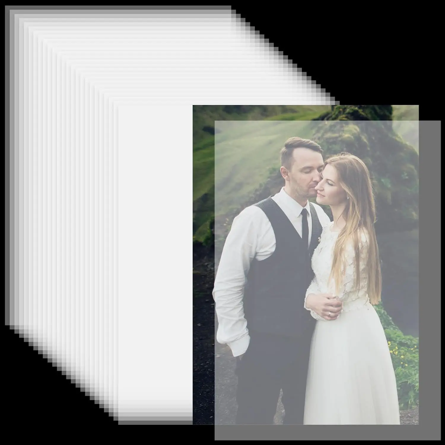 300 Sheets 4 x 6 Inch Vellum Paper, Clear Vellum Paper Printable | Translucent Vellum Paper for Wedding Invitations Save The Date Cards Printable DIY Tracing Clear Vellum Paper
