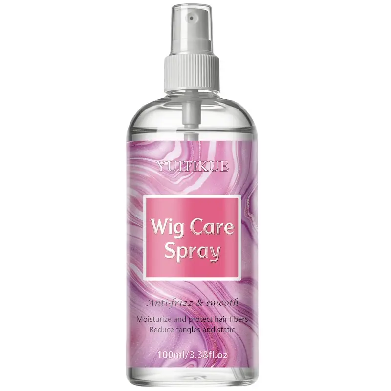 Yuitikue Wigs Care Spray 100ML, Haircare Anti-Frizz Smooth Hydrating Detangling Spray, Moisturizing Protection, Reduces Knots, Anti-Static, for Synthetic & Human Hair Wigs
