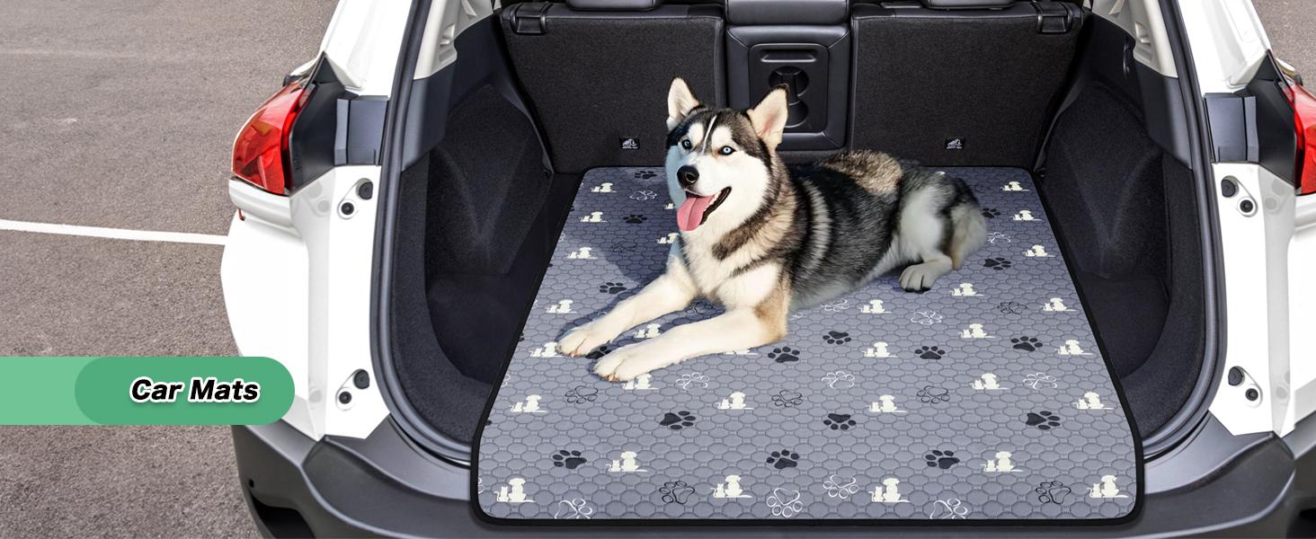 Washable Pee Pads for Dogs, 4 Pack Absorbent Reusable Dog Pads Pet Puppy Pads, Non-Slip Potty Pads for Whelping, Playpen, Crate, Bed, Grey 18"x24"