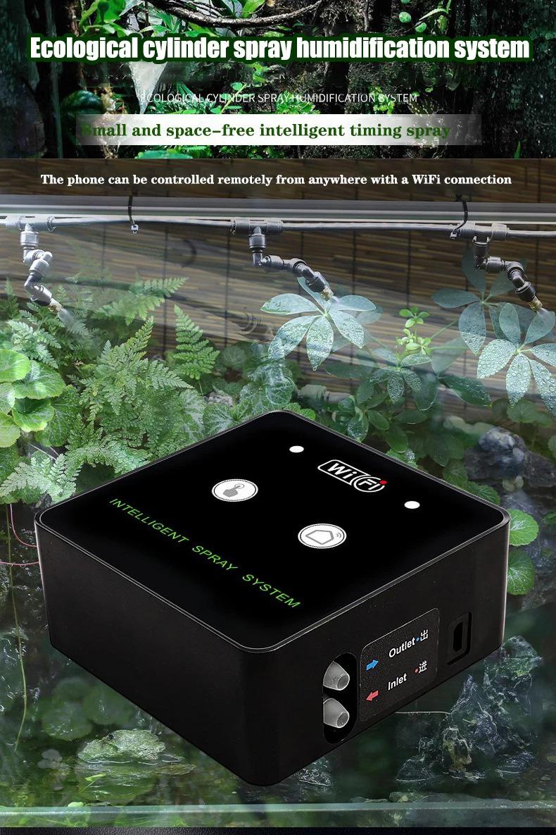 Rainforest Sprayer WiFi Control Automatic Mist Rainforest Timing Spray System Kit Irrigation Timer Reptile Sprayer Humidifier