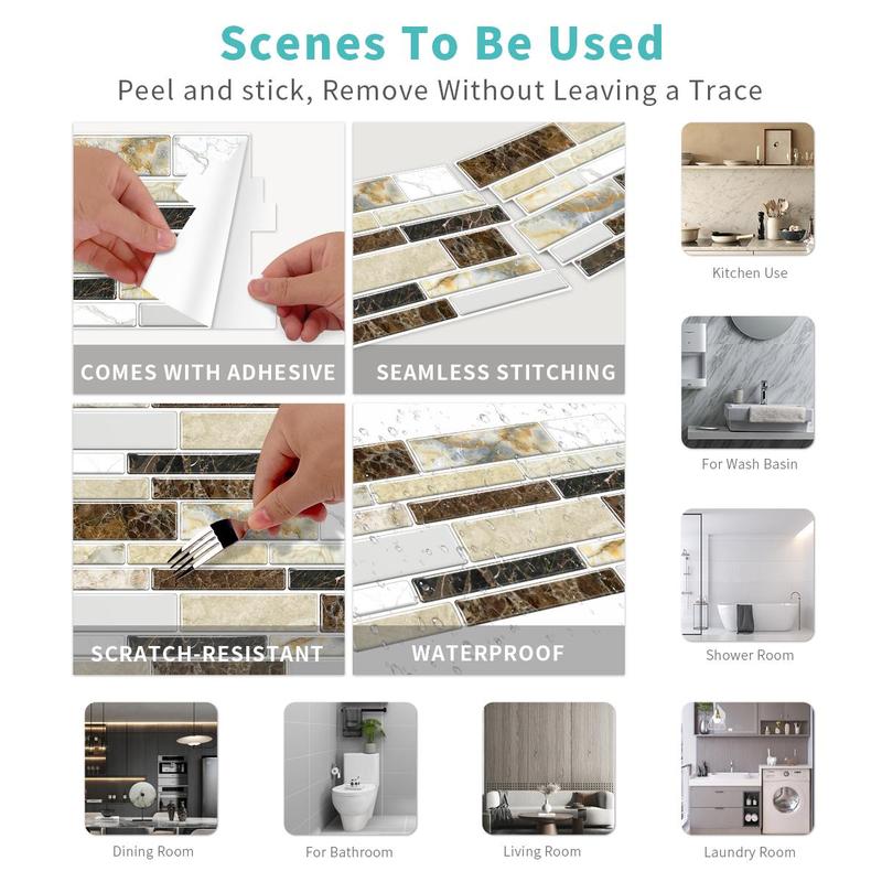 Marble Pattern Wall Sticker, Self-Adhesive Peel-and-Stick Waterproof and Oil-Proof Wall Decal for Kitchen, Bathroom, Home Office and Dormitory, Marble Backsplash Wallpaper Marble Pattern Wall Sticker, Self-Adhesive Peel-and-Stick Waterproof and Oil-Proof Wall Decal for Kitchen, Bathroom, Home Office and Dormitory, Marble Backsplash Wallpaper