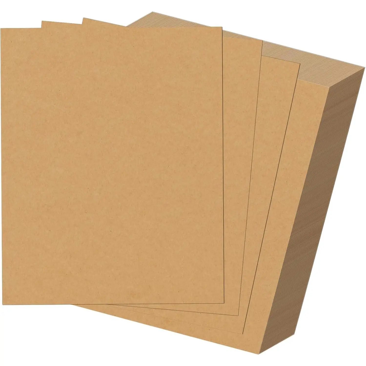 100 Pack 8x10 Chipboard Sheets, Kraft Cardboard for Shipping, Scrapbooking, DIY Crafts