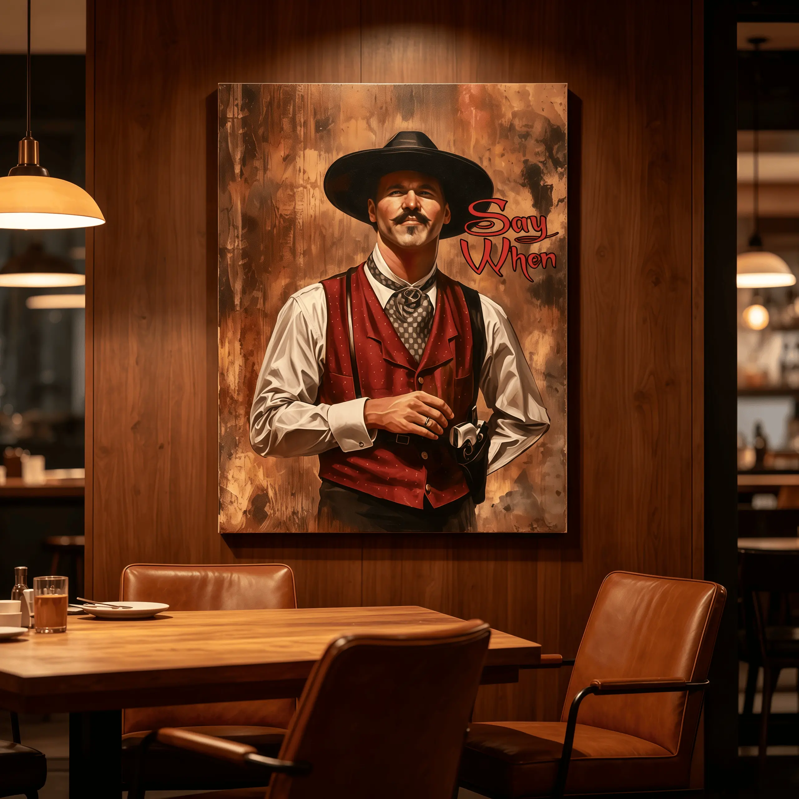 Vintage Tombstone Movie Poster, Wyatt Earp, Doc Holliday & Earp Brothers Walking Scene, Western Movie Wall Art, Cowboy Poster, Vintage Film Decor, Old West Wall Decor, Western Room Decor, Man Cave Wall Art, Movie Fan Gift, Rustic Home Decor
