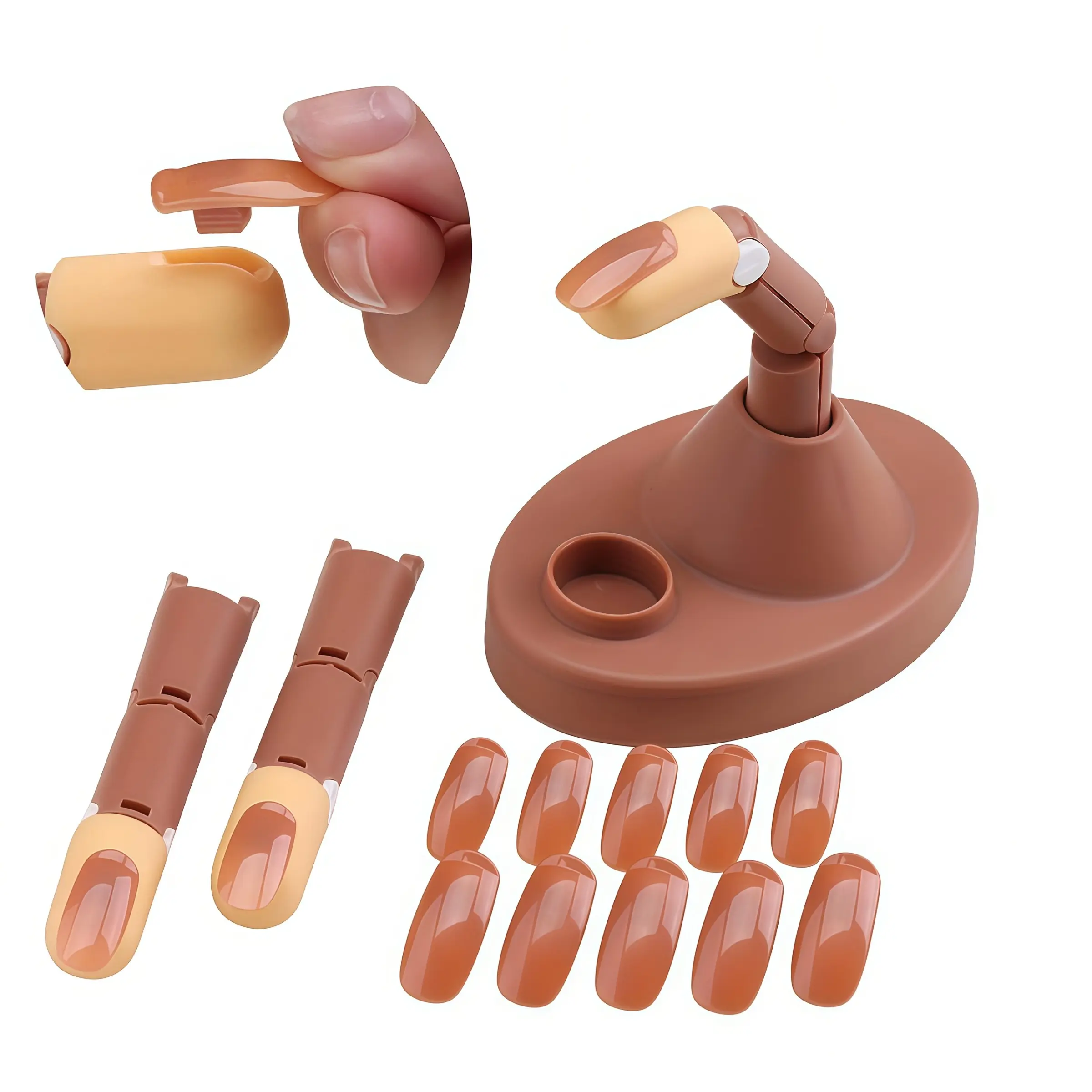 New type of finger practice tool - Bending and movable mechanical joint hand model, artificial hand, fake hand for nail practice, nail technology hand, fake fingers with nails for training, nail paint box, hand for practicing nails