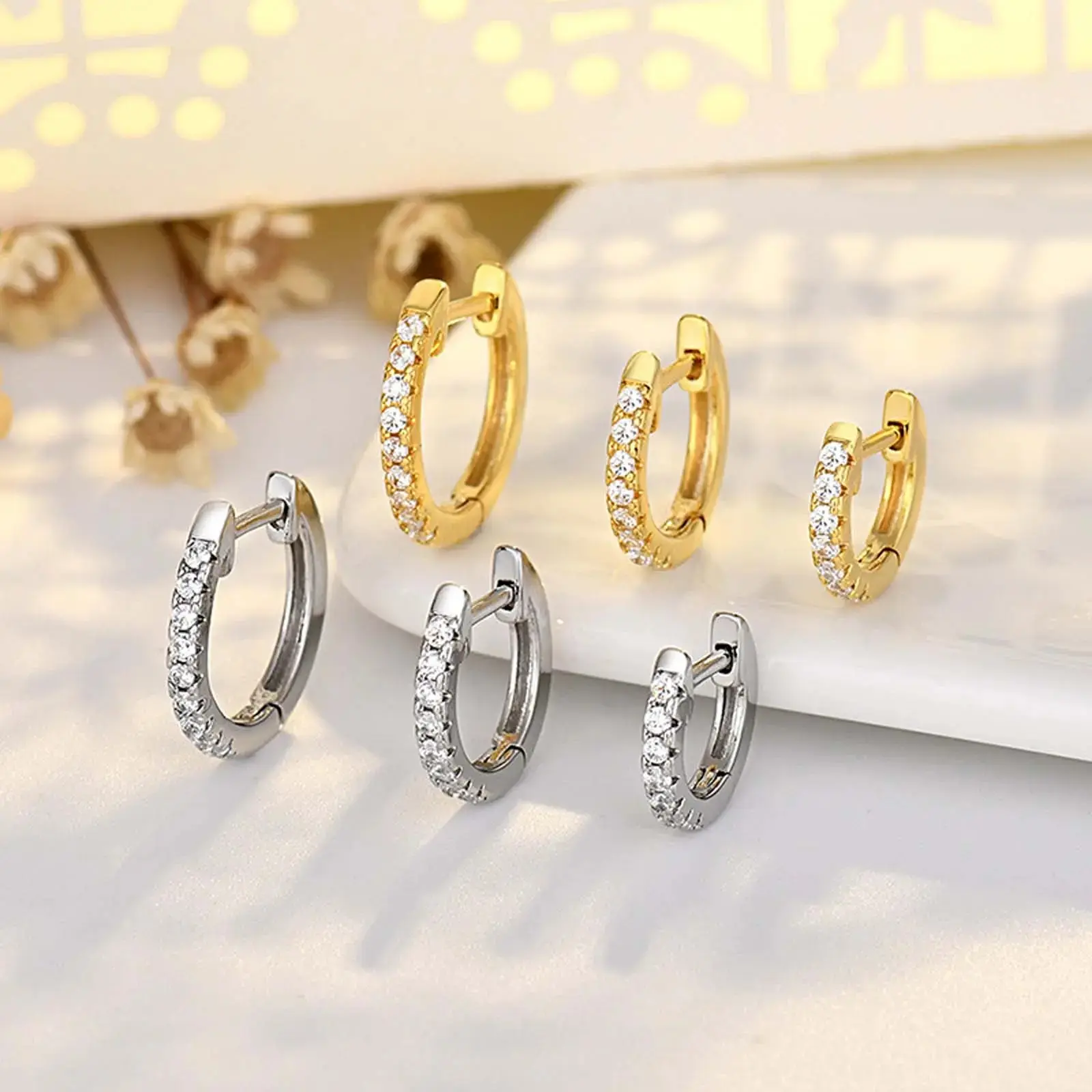 Zircon rivet earrings 16MM/14MM/12MM earrings for men and women jewelry can be used as gifts y2k