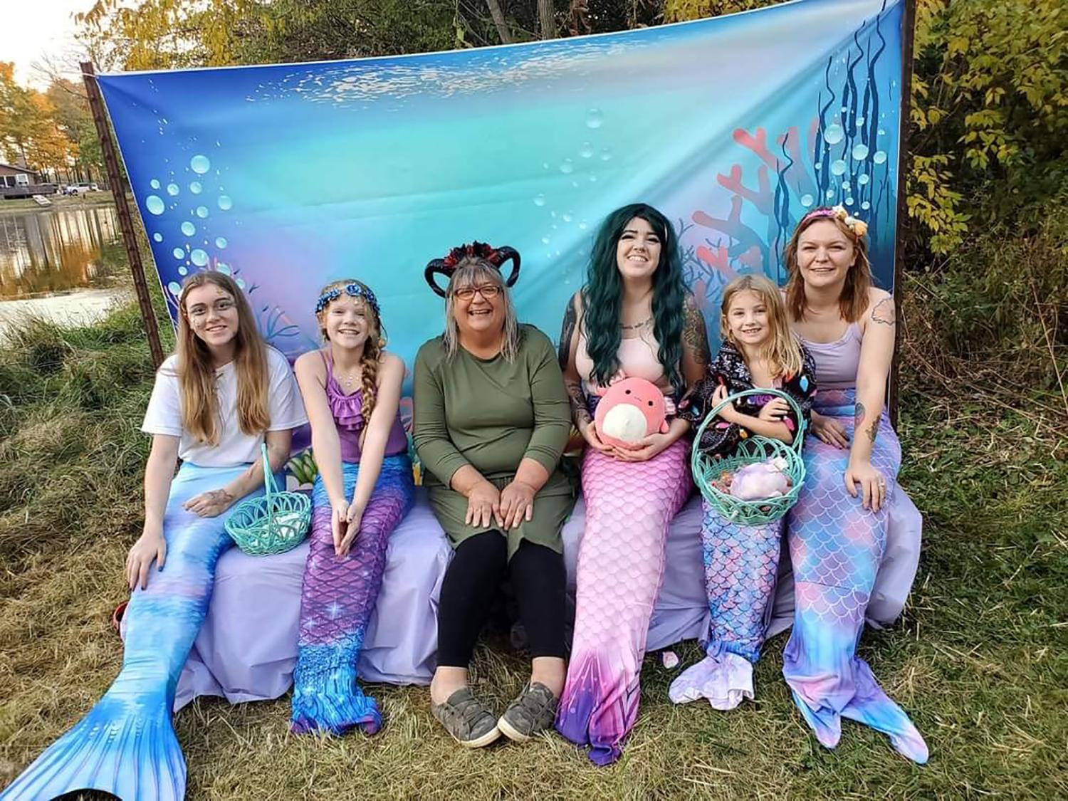 Girls Mermaid Bikini Swimsuit 3 Piece Set Princess Bathing Suit  Summer Beach Wear(HEIXAIN-M6)