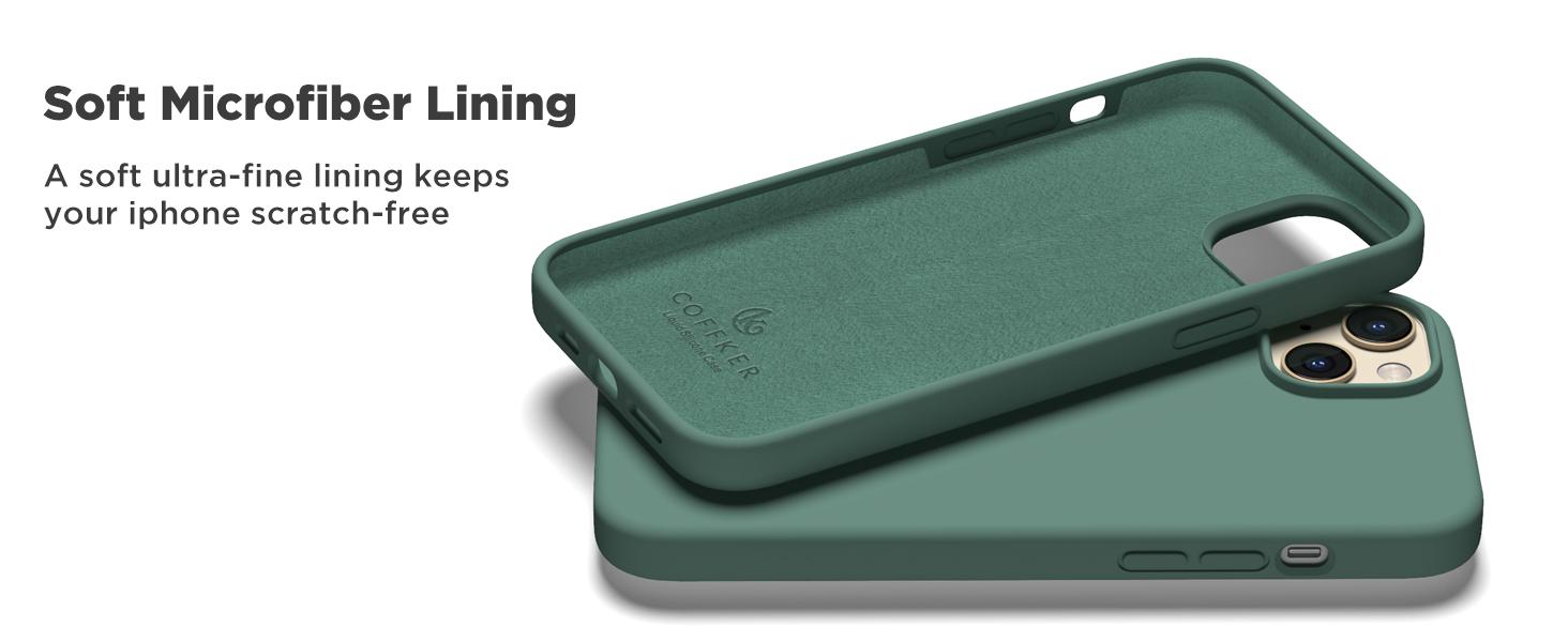 Compatible with iPhone 14 Case, Liquid Silicone Case [with 2X Screen Protectors], Full Body Shockproof Protective Cover Slim Thin Phone Case for iPhone 14 6.1 inch, Stone