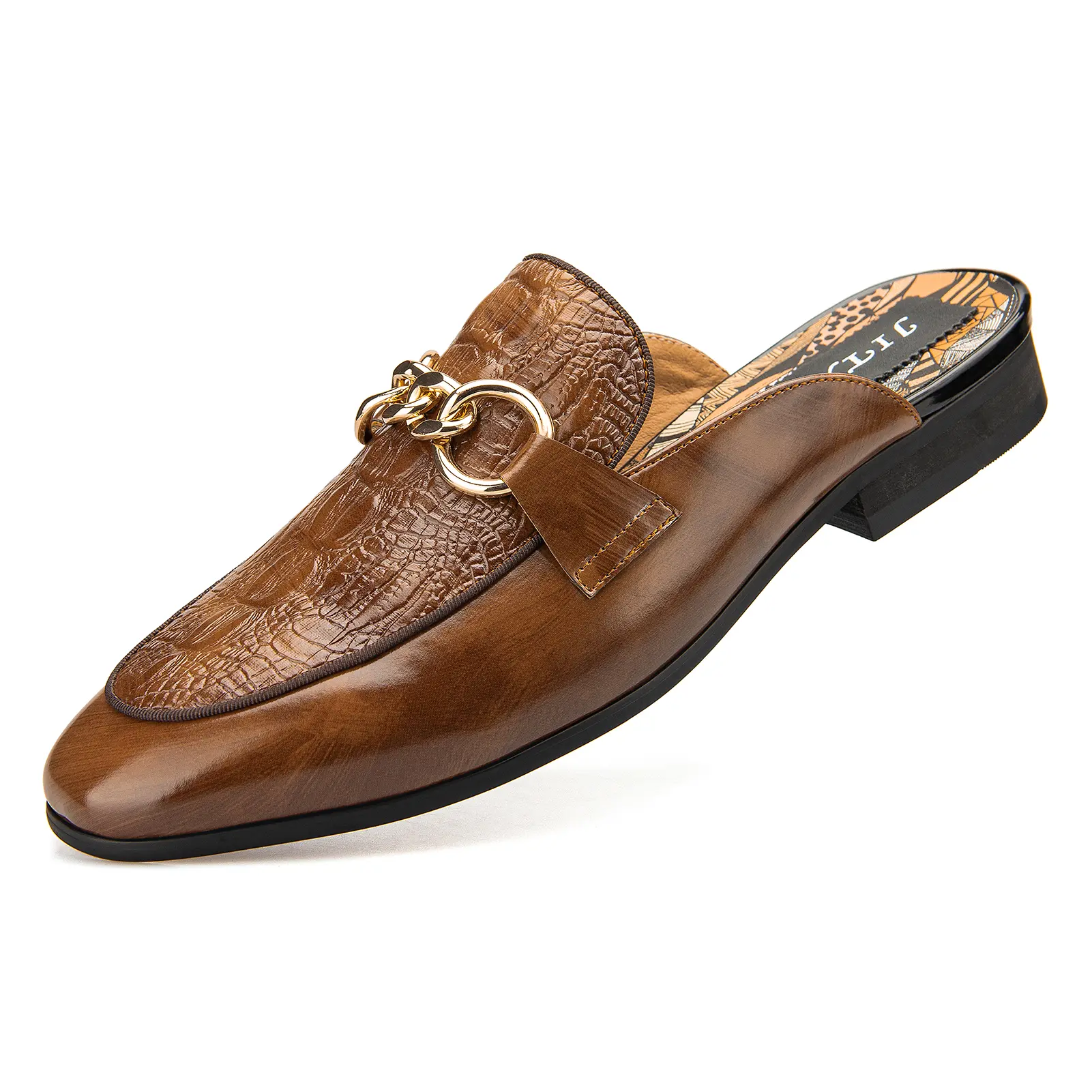 JITAI Men's Mules Slippers Slip-On Loafers Casual Half Loafers Shoes Backless Sandals