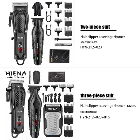 Professional Men's Cordless Hair Trimmer & Clipper Kit, Cordless Rechargeable Clippers Set, Salon-Quality Grooming Tools for Home & Barber Use