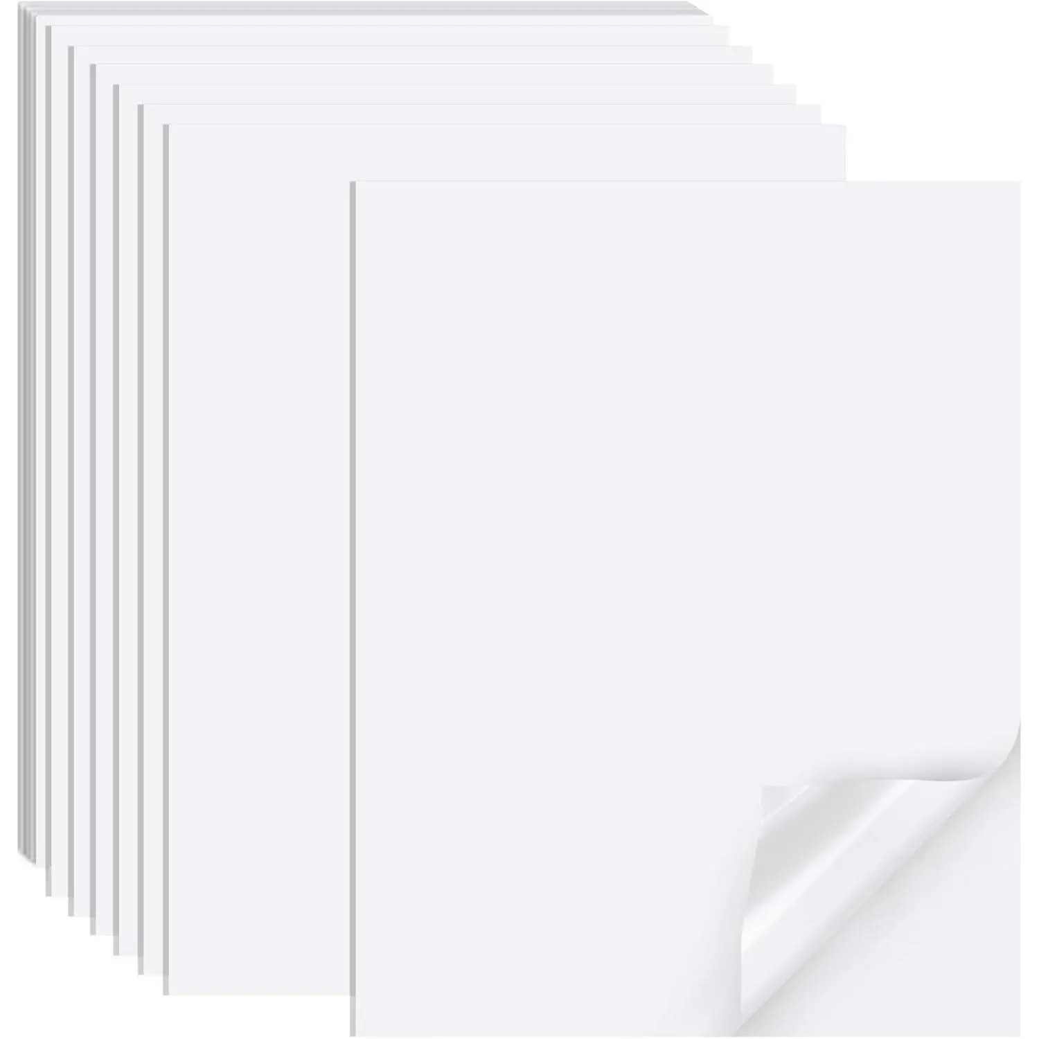 Printable Sticker Paper for Inkjet Printer, 40 Sheets 8.5"x11'' Matte Sticker Printer Paper Full Sheet Labels for Laser/Inkjet Printers, Letter Size