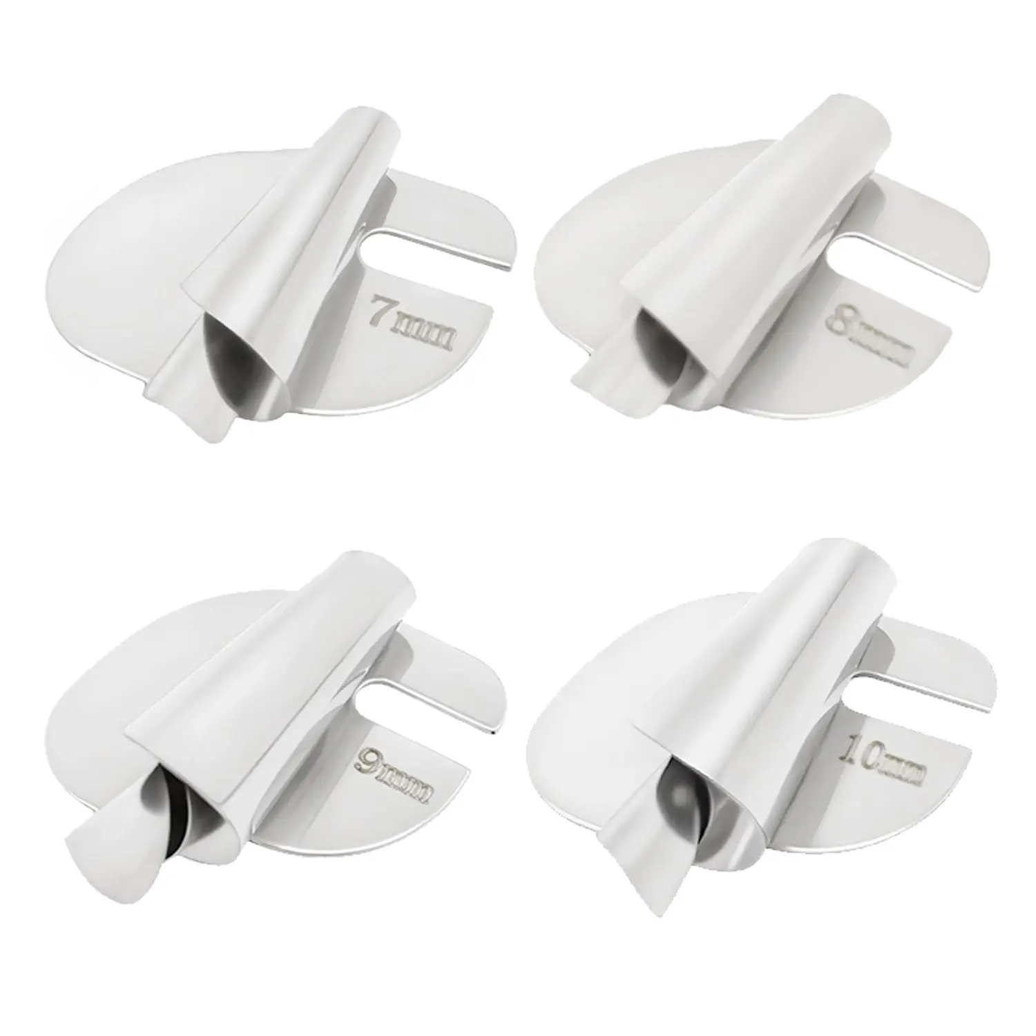 4-Piece Spiral Hemmer Set, New DIY Sewing Accessories, Even and Neat Hems, Efficiency, Suitable for All Fabrics, Ideal for Computer Flatbed and Home Sewing Machines