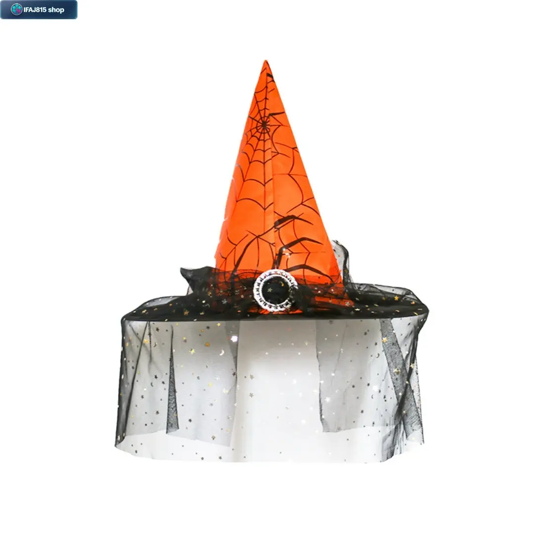 Halloween Pumpkin Witch Hat with Lace Veil, Cute Costume Headwear for Women Girls Kids, Lightweight Adjustable Oxford Fabric Dress Up Hat, Spooky Season Party Accessory for Trick or Treat, Cosplay, Carnival & Halloween Events