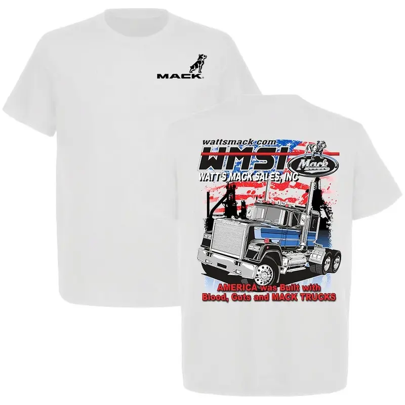 Mack Trucks Watt's Mack Sales "America Was Built With Blood, Guts and MACK" Tee