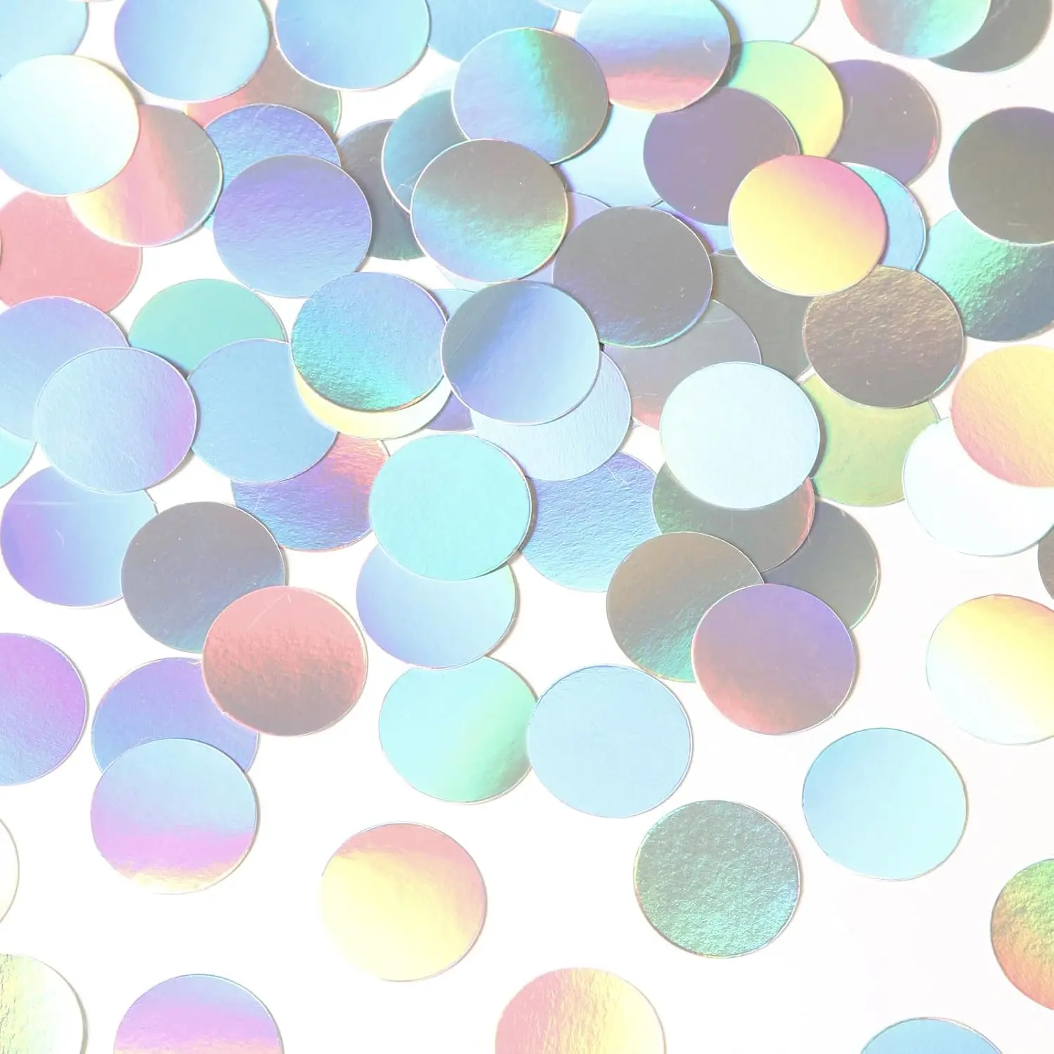 Iridescent Disco-Holographic Party-Decorations Confetti - 300pcs Wedding Birthday Dining Table Centerpiece,Bachelorette Bridal Shower Engagement Valentines Decor Lasting Surprise