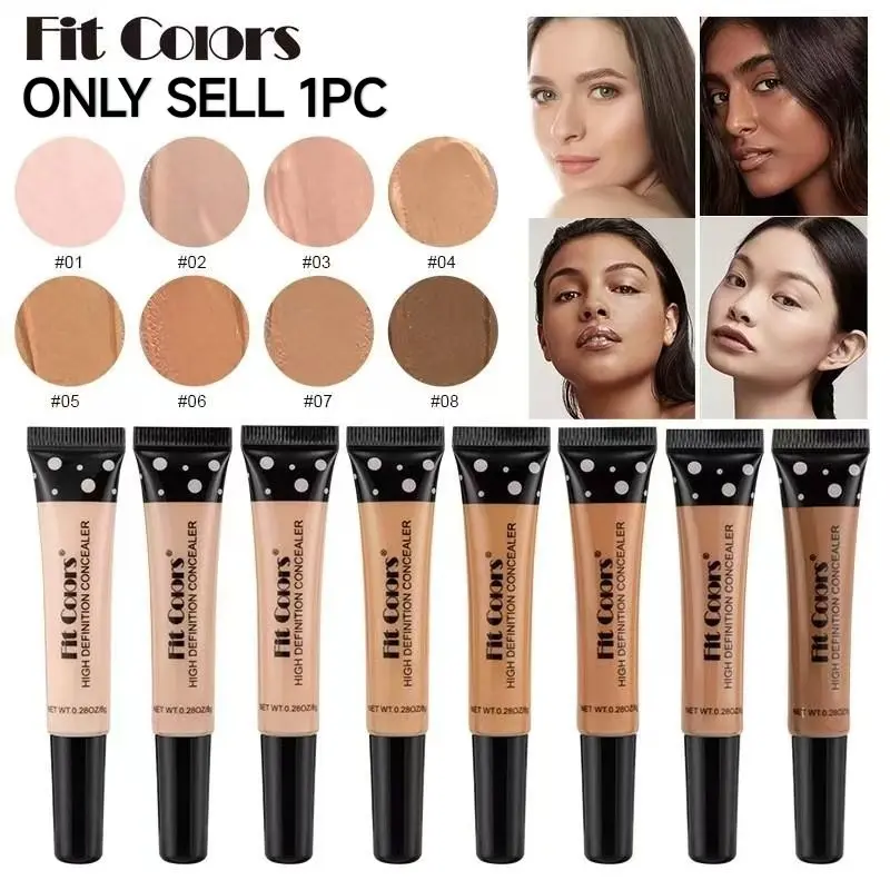 Fit Colors 8-in-1 Moisturizing Corrector Concealer Stick: Covers Blemishes Dark Spots - Hydrating Formula for All Skin Types, Makeup Cosmetic Concealer