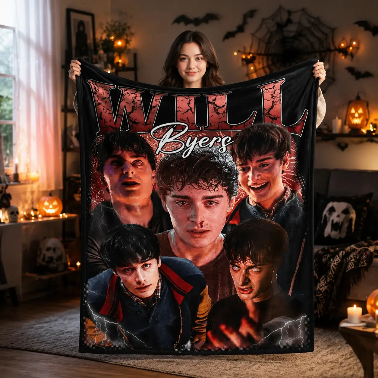 Will Byers  Flannel Blanket Adults TV Show Comfortable Throw Blanket Winter Couch Chair Bedspread Sofa Bed Cover