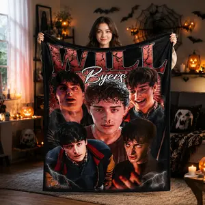 Will Byers  Flannel Blanket Adults TV Show Comfortable Throw Blanket Winter Couch Chair Bedspread Sofa Bed Cover
