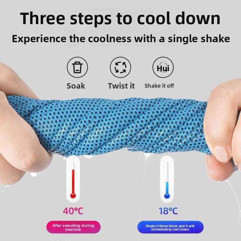 New multi-functional cycling cold feeling ice silk quick drying outdoor sports wrist towel cooling cold headscarf outdoor cold feeling