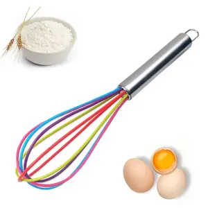 Silicone Whisk Versatile Cooking Utensil Ergonomic Design Ergonomic Silicone Utensil Top-selling Egg Whisk 10 Inch Whisk Durable