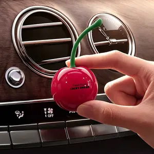 Cherry Car Vent Air Freshener Clip, Long-Lasting Scented Beads for Car Odor Removal, Aromatic Decorative Item for Fresh Air, Car Fragrance, Car Odor Remover