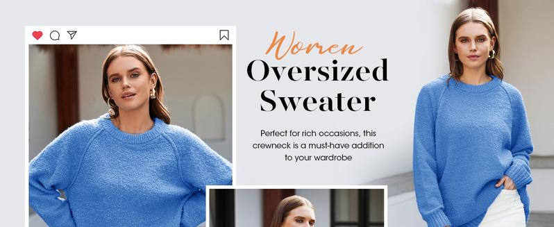 Saodimallsu Womens Oversized Sweater 2025 Fall Trendy Fuzzy Crew Neck Long Sleeve Casual Tunic Sweaters Saodimallsu Womens Oversized Sweater 2025 Fall Trendy Fuzzy Crew Neck Long Sleeve Casual Tunic Sweaters