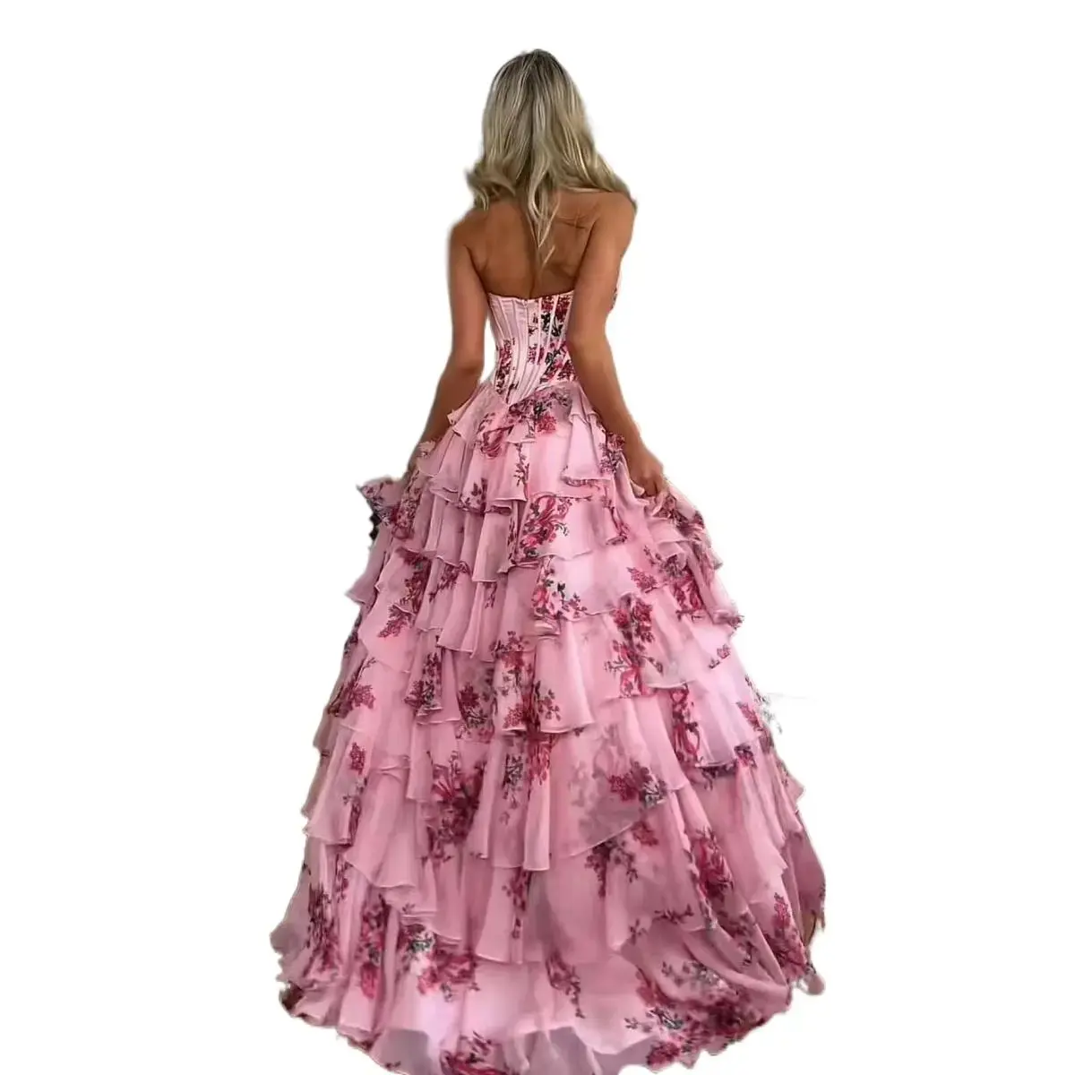 European and American Style Strapless Long Evening Dress for Women Slim Fit High-End Elegant Party Prom Dress Summer Formal Womenswear wedding guest dresses Workwear Fitted
