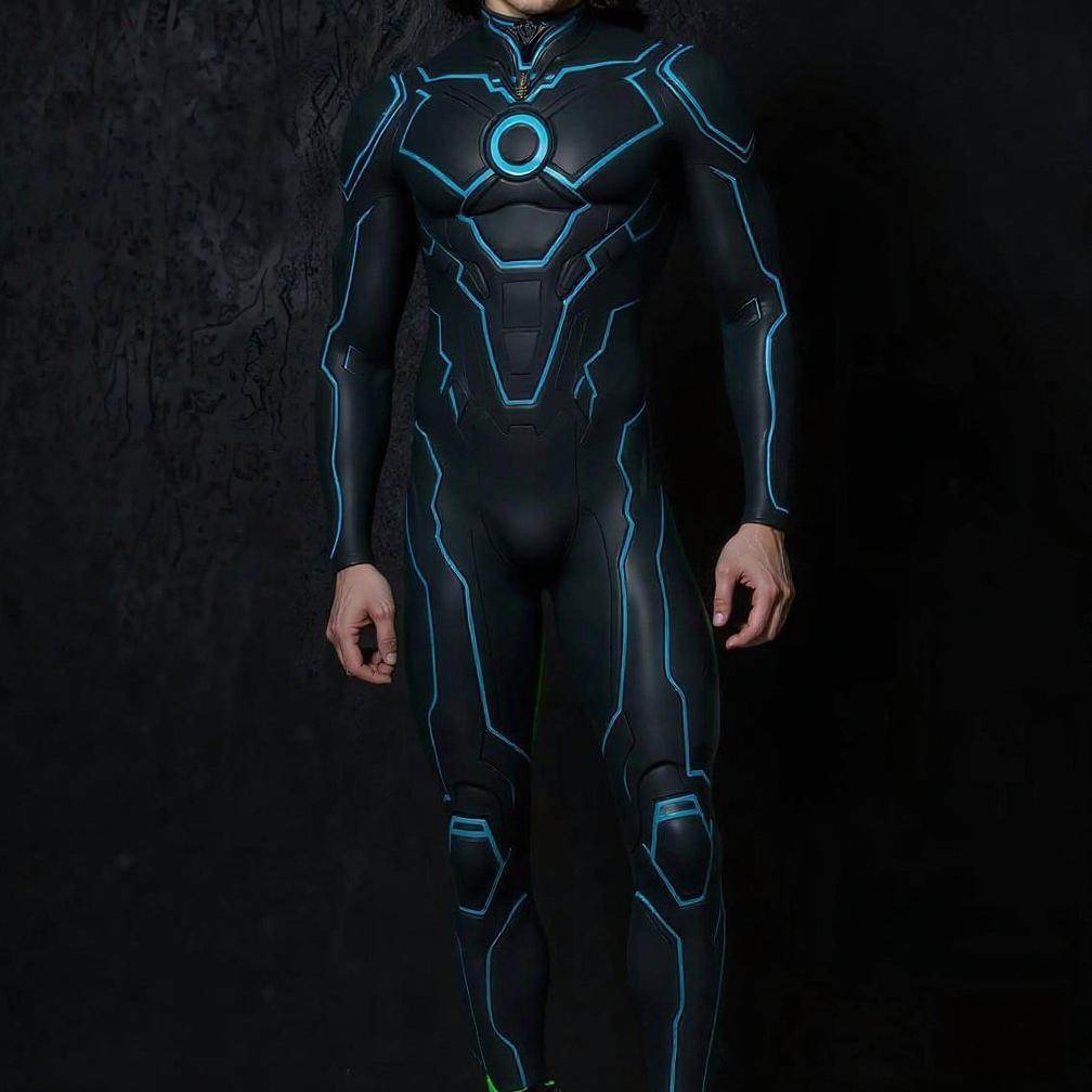 Halloween Party Performance Costumes 3D Printed Tights Jumpsuit for Men Anime Cosplay Clothing Party Carnival Festival Outfit