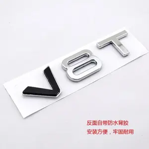 Genuine Chrome Badge Emblem V10 LOGO A6 S6 C6 A8 D3 RS6 R8 2004 for Audi