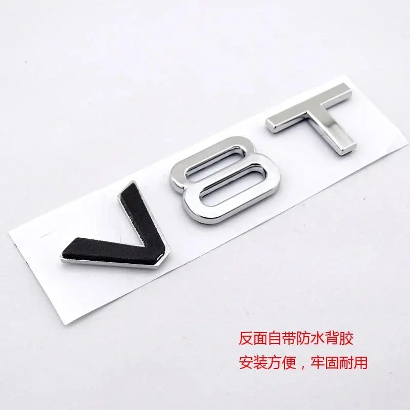Genuine Chrome Badge Emblem V10 LOGO A6 S6 C6 A8 D3 RS6 R8 2004 for Audi
