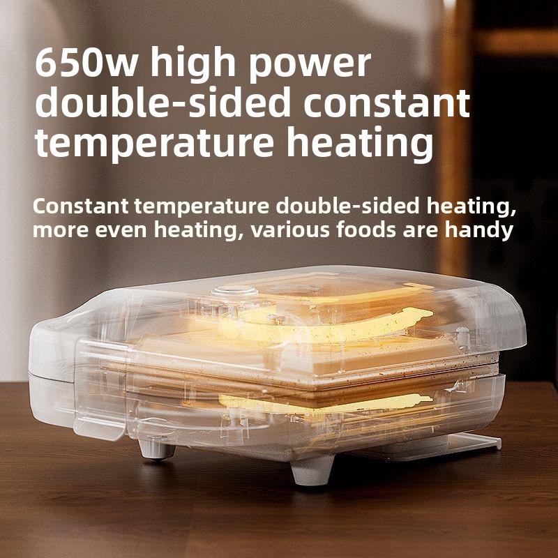 Multifunctional Household Breakfast Maker with Sealed Edge, Compact Toaster, Waffle Iron & Bread Toaster