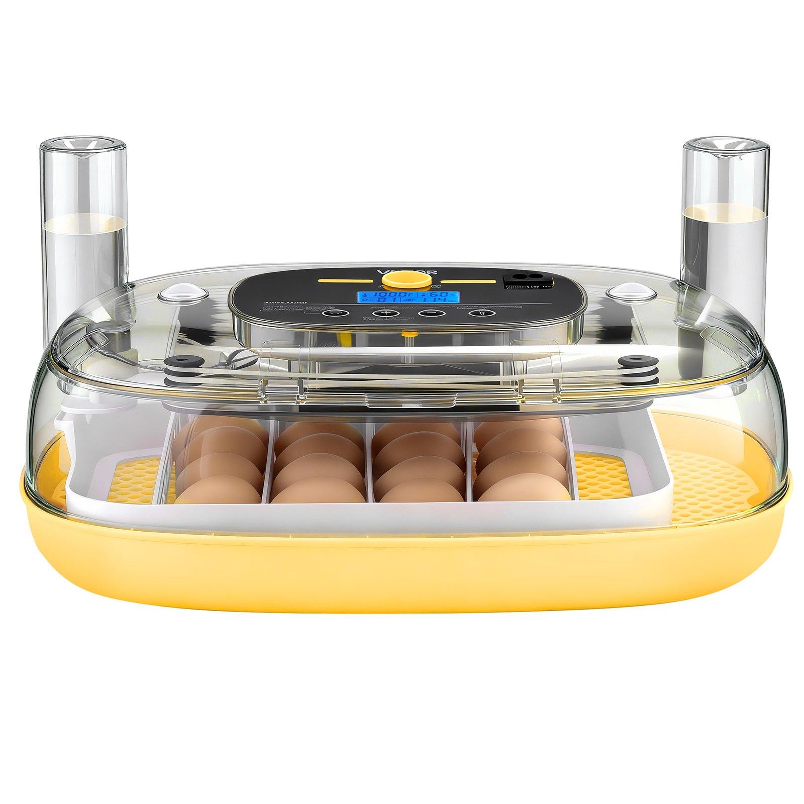 VEVOR 24 Egg Incubator, Automatic Egg Turner with LED Candler, Temperature & Humidity Control, 360 °   View Clear Window, Auto Water Refill, Poultry Eggs Incubators for Hatching Chicks Ducks Goose Quail