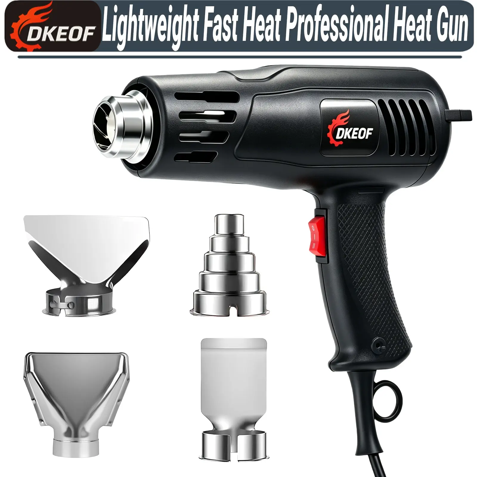 Professional Hot Air Gun Tool, 100°c-650°c, Welding and DIY, Home Repair, Vinyl Packaging, Shrink Tube, Paint, Overload Protection