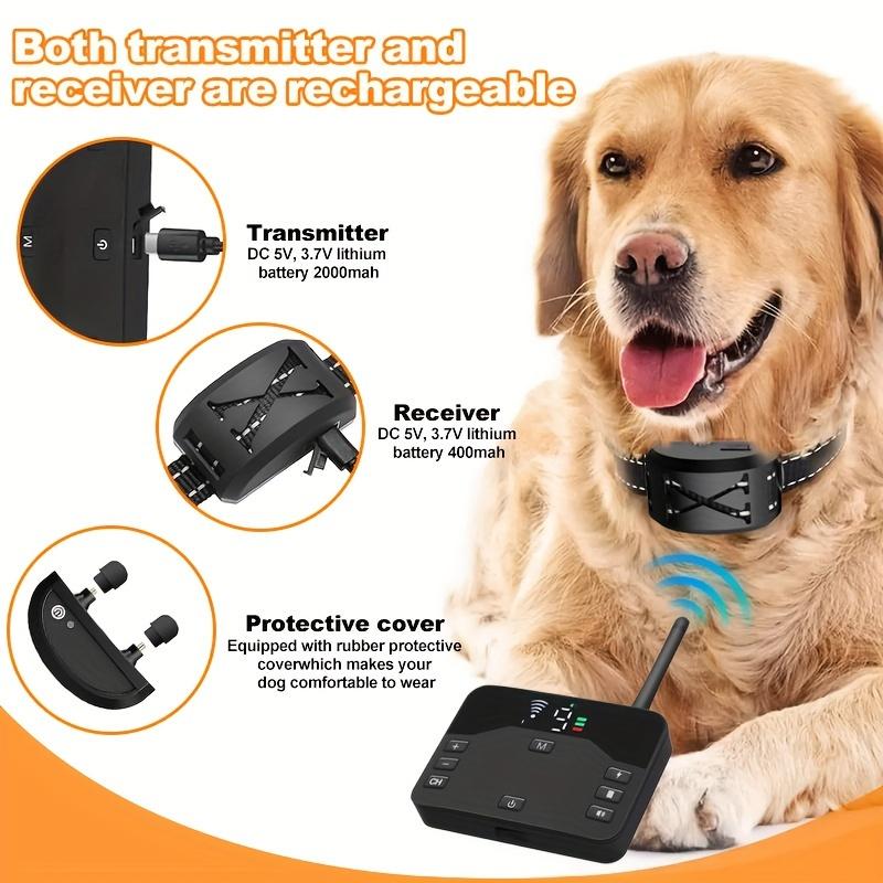 Wireless Dog Fence System/Receiver, 2 In 1 Wireless Dog Fence&Training Collar, Remote Wireless Dog Boundary Containment System, Dogs Training Collar
