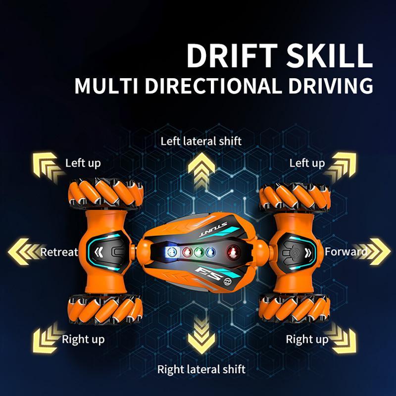 Remote Control Car, 4WD RC Drift Car Toy with Gesture Sensing Function, 360° Rotation Transform RC Car, RC Stunt Car for Boys and Girls