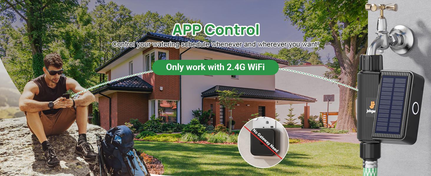 WiFi Sprinkler Timer, WiFi Timer for with Rain Delay/Manual/, Alexa & Life App, Irrigation Sprinkler Controller for Lawns Yard