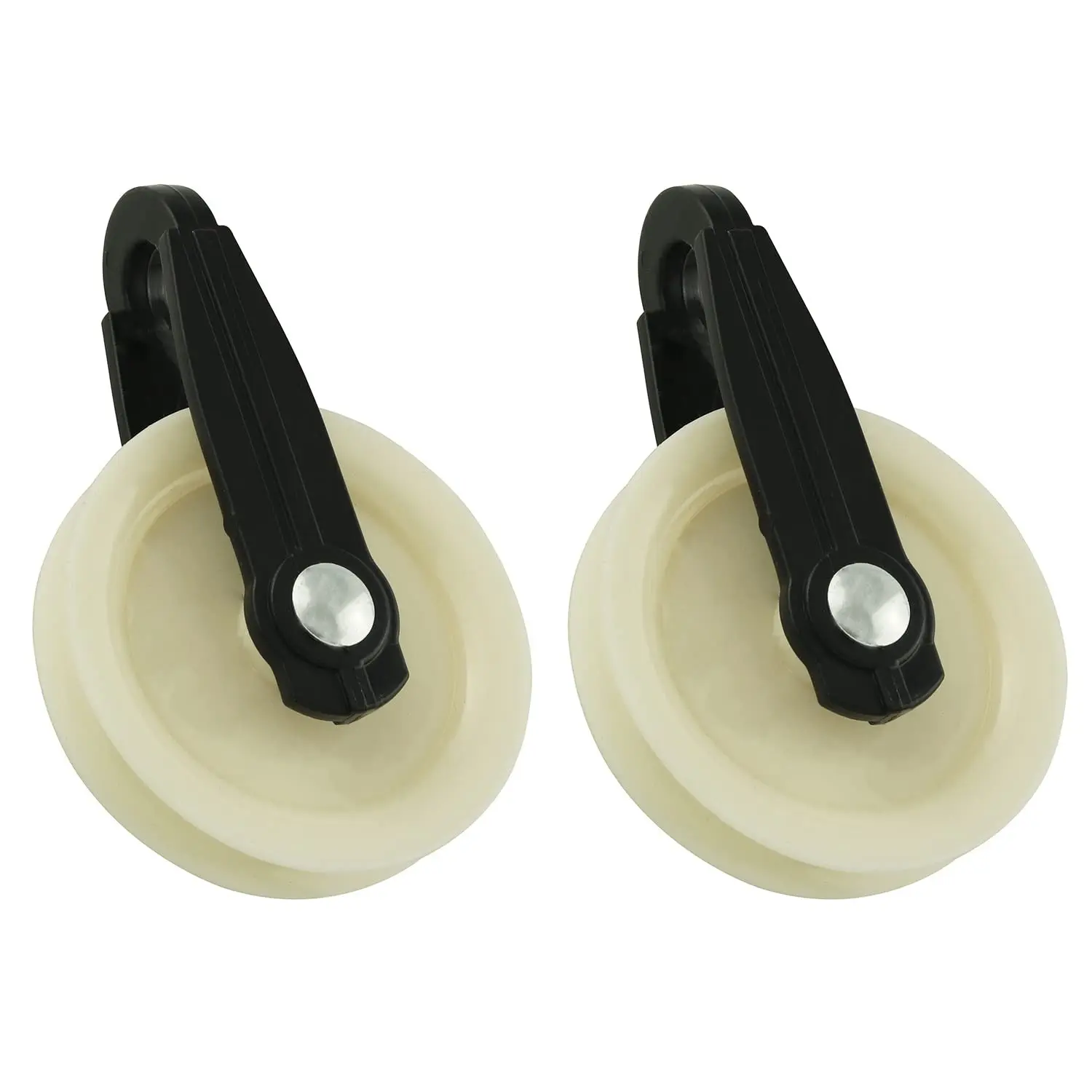 2PCS 2 Inch Nylon Clothesline Pulley, Outdoor Puller Rope Wire Rope Pulley, Clothes Puller Pulley, Nylon Pulley, Rope Pulley for Outdoor Clotheslines