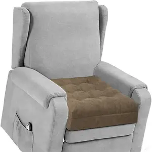 Patented Dual Recliner Booster Cushion for Elderly, Replacement for Sagging Recliner, Easy Get Up from Chair Sofa Couch, Relieves Long-Sitting Pain, 20x20x5 Brown