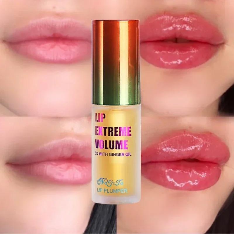 Long-Lasting Lip Plumper Oil Serum, Instant Volumizing Essence Oil that Increases Elasticity and Helps Repair Lip Fine Lines, Sexy Plumping Lip Balm Oil Skincare, Lip Moisturizer
