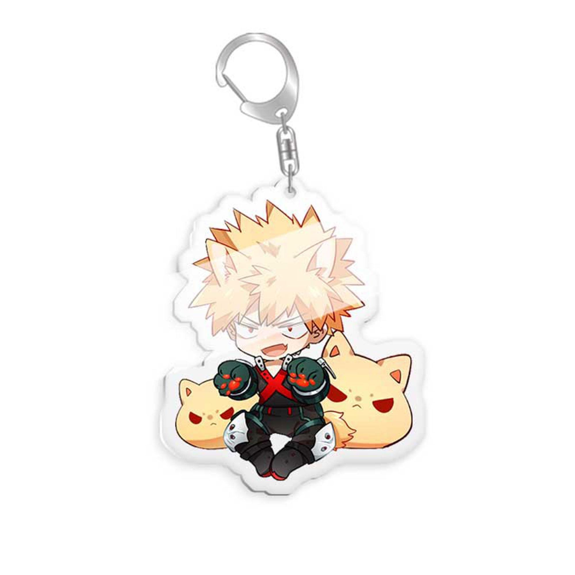 Anime MHA Figure Keychains Anime Keyring Keychain Jewelry Handbag Keyrings Kid Toy Pendant Acrylic KeyChain Fans Collection Gift