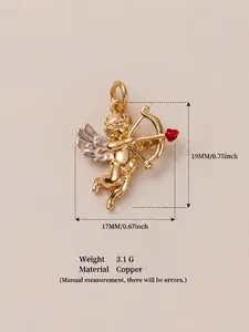 Fashion Sweet Series Pendant, Heart, Cupid, Love Letter, Bear, Rose Flower Accessories, Synthetic Zircon, DIY Jewelry, Keychain, Bag Charm